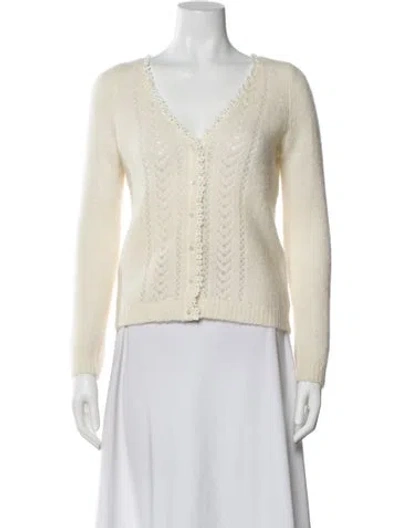 Pre-owned La Maille Sezane V-neck Sweater In Neutral