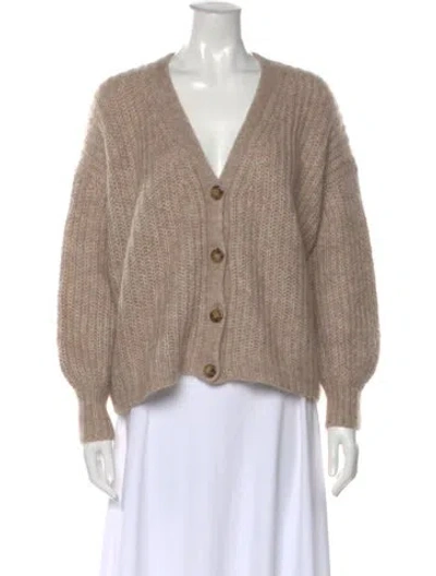Pre-owned La Maille Sezane V-neck Sweater In Neutral