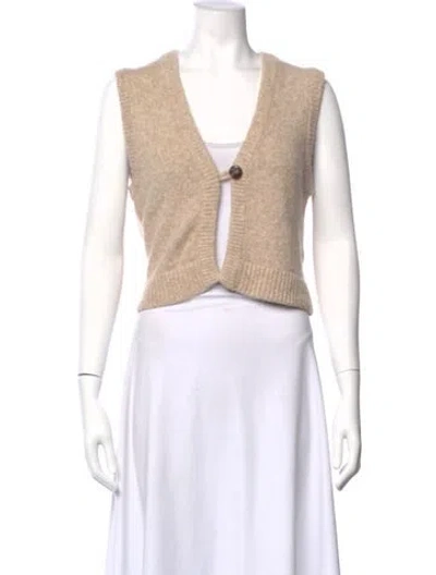Pre-owned La Maille Sezane V-neck Sweater In Neutral