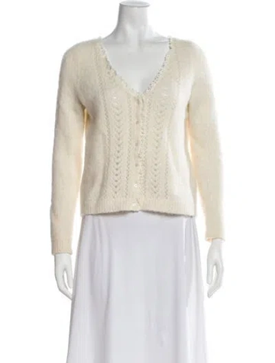 Pre-owned La Maille Sezane V-neck Sweater In Neutral