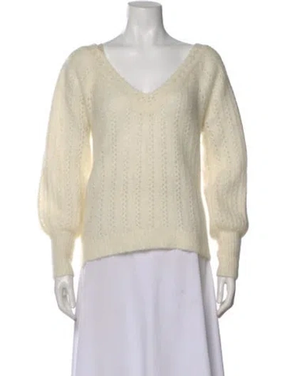 Pre-owned La Maille Sezane V-neck Sweater In Neutral