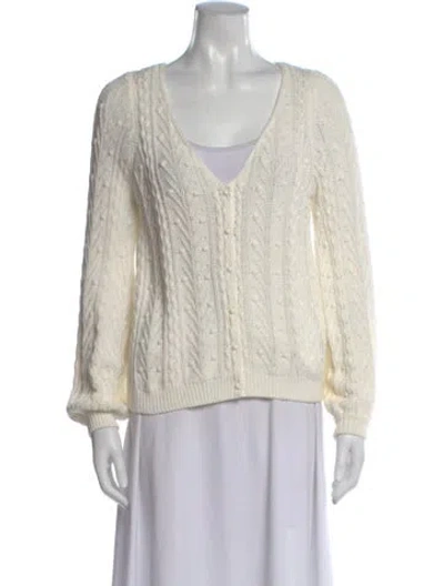 Pre-owned La Maille Sezane V-neck Sweater In Neutral