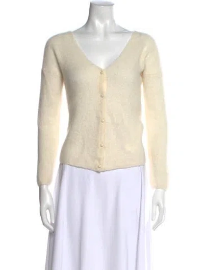 Pre-owned La Maille Sezane V-neck Sweater In Neutral