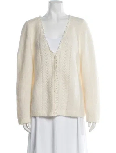 Pre-owned La Maille Sezane V-neck Sweater In Neutral