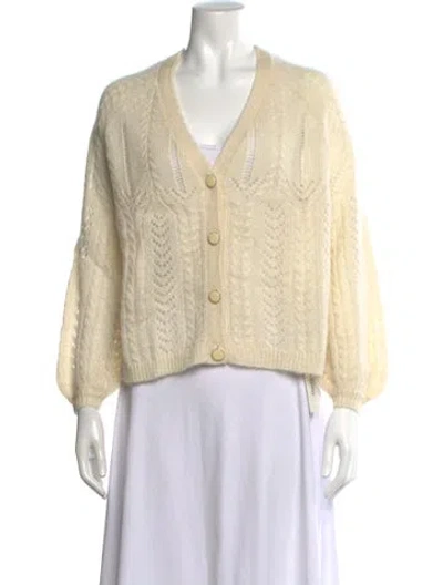 Pre-owned La Maille Sezane V-neck Sweater In Neutral