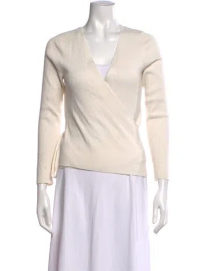 Pre-owned La Maille Sezane V-neck Sweater In Neutral