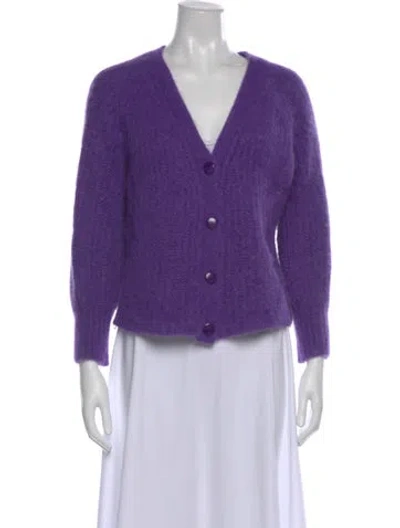 Pre-owned La Maille Sezane V-neck Sweater In Purple