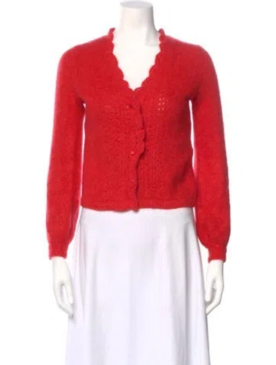 Pre-owned La Maille Sezane V-neck Sweater In Red