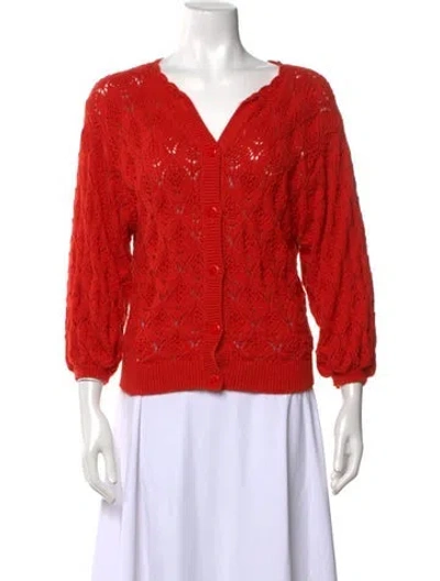 Pre-owned La Maille Sezane V-neck Sweater In Red