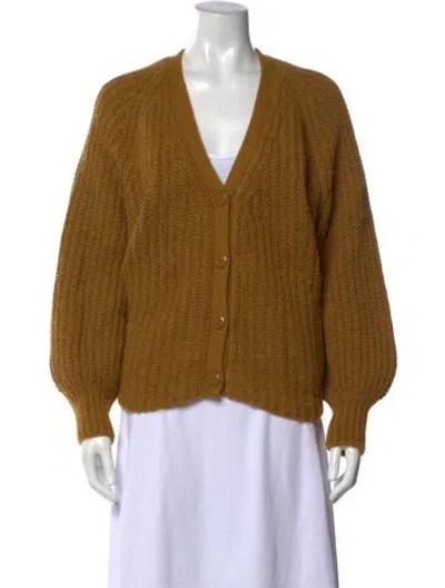 Pre-owned La Maille Sezane V-neck Sweater W/ Tags In Brown