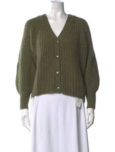 Pre-owned La Maille Sezane V-neck Sweater W/ Tags In Green