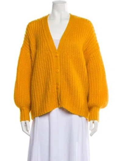 Pre-owned La Maille Sezane V-neck Sweater In Yellow