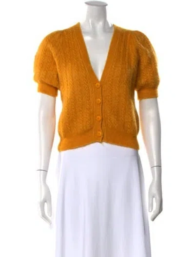 Pre-owned La Maille Sezane V-neck Sweater In Yellow