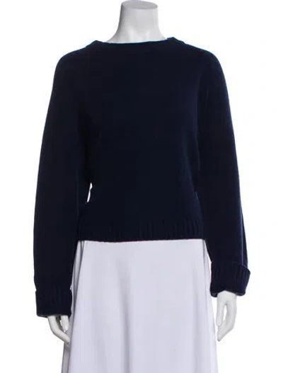 Pre-owned La Maille Sezane Wool Bateau Neckline Sweater In Blue