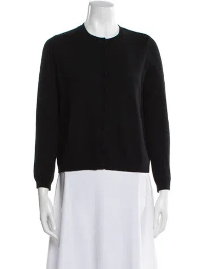 Pre-owned La Maille Sezane Wool Crew Neck Sweater In Black