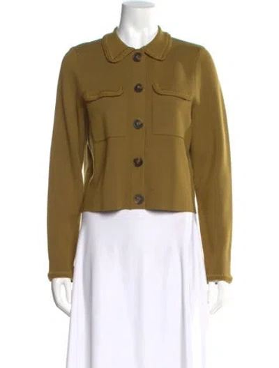 Pre-owned La Maille Sezane Wool Crew Neck Sweater In Green