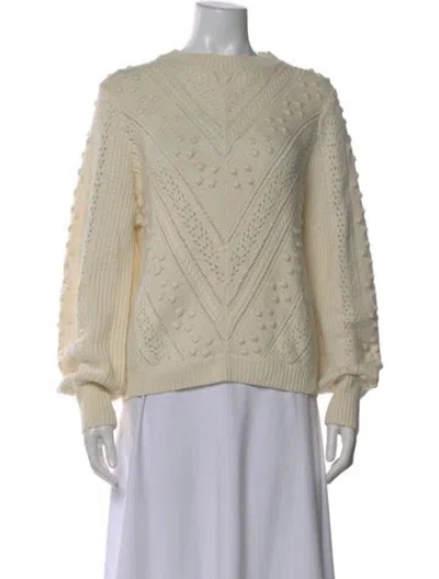 Pre-owned La Maille Sezane Wool Crew Neck Sweater In Neutral