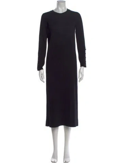 Pre-owned La Maille Sezane Wool Midi Length Dress In Black