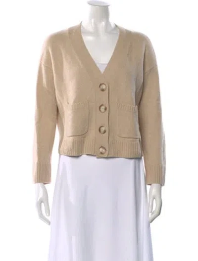 Pre-owned La Maille Sezane Wool V-neck Sweater In Neutral