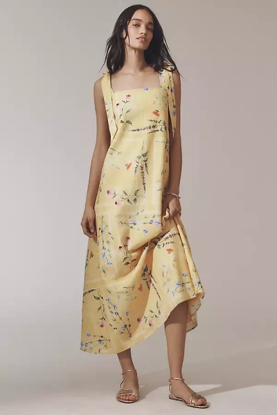 La Maise Studio Aria Linen Blend Dress In Yellow