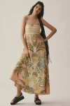 La Maise Studio Lucia Linen Blend Maxi Dress In Orange