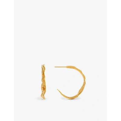 La Maison Couture Womens Gold Deborah Blyth Wave 18ct Yellow-gold Plated Sterling-silver Hoop Earrin