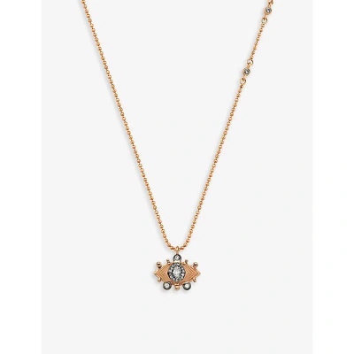 La Maison Couture Womens Gold Selda Akgül 14ct Rose-gold And 0.10ct Diamond Necklace