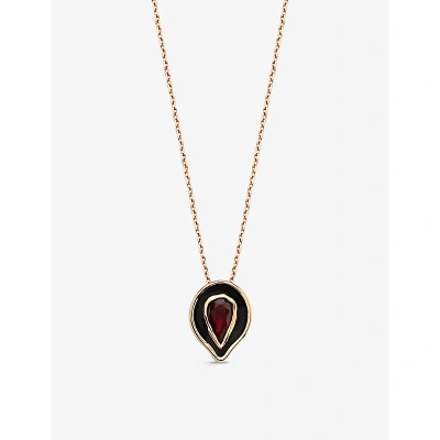 La Maison Couture Womens Selda Akgül Baby Dragon 14ct Rose-gold And 0.16ct Ruby Necklac
