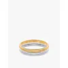 La Maison Couture Amadeus Flexi 18ct Yellow Gold-plated Brass And Recycled Sterling-silver Bracelets Set Of Two In Gold