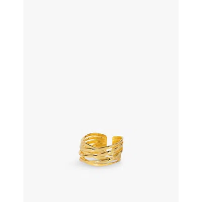 La Maison Couture Womens Gold Amadeus Genesis 18ct Yellow Gold-plated Vermeil Recycled Sterling-silv