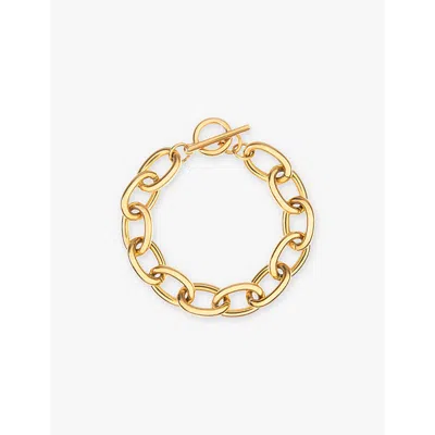 La Maison Couture Amadeus Lola T-bar 18ct Yellow Gold-plated Recycled Brass Bracelet