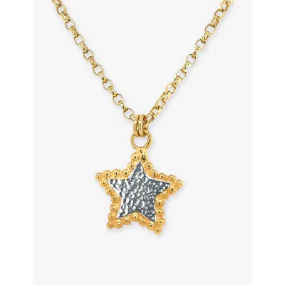 La Maison Couture Ana Verdun London Hespe Star 22ct Yellow Gold-plated Sterling Silver Pendant Necklace