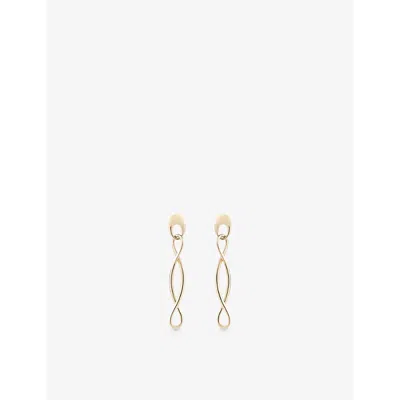 La Maison Couture Womens Gold Matilde Astra Recycled 14ct Yellow-gold Drop Earrings