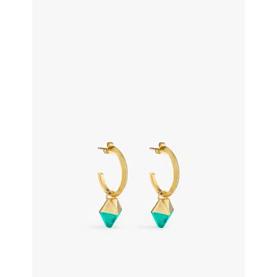 La Maison Couture The Rock Hound Hotrocks Alchemy Ceramic-coated 18ct Yellow Gold-plated Vermeil Recycled Sterling-sil In Green