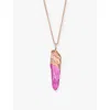 La Maison Couture The Rock Hound Hotrocks Alchemy Wand Ceramic-coated 18ct Yellow Gold-plated Vermeil Recycled Sterlin In Rose