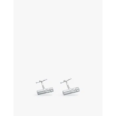 La Maison Couture Biiju Camo Rosette Sterling-silver Cufflinks