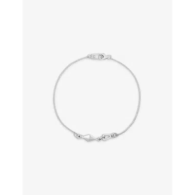 La Maison Couture Womens Silver Matilde Bound Recycled 14ct White-gold Bracelet
