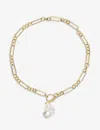 La Maison Couture Amadeus Alba 14ct Yellow Gold-plated Brass And Keshi Pearl Necklace In Gold