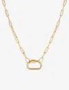 La Maison Couture Amadeus Daphne Paperclip 14ct Yellow Gold-plated Vermeil Recycled Sterling Silver Necklace In Gold