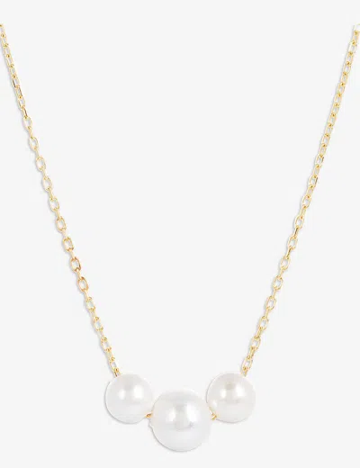 La Maison Couture Amadeus Laura 14ct Recycled Yellow-gold Vermeil And Pearl Necklace