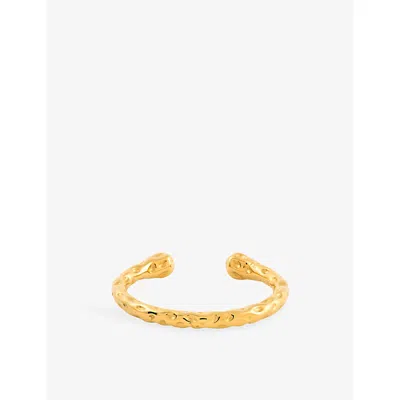 La Maison Couture Womens Amadeus Zion Embossed 18ct Yellow Gold-plated Brass Cuff Bracelet