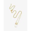 La Maison Couture Womens Assya London Shakti 18ct Yellow Gold Vermeil, Rock Crystal And Cubic Zirconia Necklac In Gold