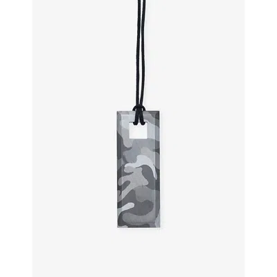 La Maison Couture Womens  Biiju By Night Camouflage Tag Sterling-silver Pendant Necklac