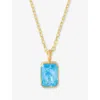 La Maison Couture Womens Ece London The Duality Charm 22ct Yellow Gold Vermeil And Blue Topaz Necklac In Blue