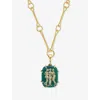 La Maison Couture Womens Green Ece London The Charities London 22ct Yellow Gold Vermeil&nbsp;and Carnelian Necklac In Green