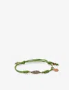 La Maison Couture Womens Green X Niin Gaia Wax Cord And Rose Gold-plated Silver Bracelet In Green