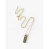 La Maison Couture Womens Grey Assya Aurora 18ct Yellow Gold Vermeil, Labradorite And Cubic Zirconia Necklac In Grey