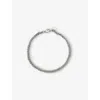 La Maison Couture Womens Assya Panama Sterling-silver And Silk Friendship Bracelet Grey In Grey