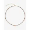 La Maison Couture Womens Grey Amadeus Ines 18ct Yellow Gold Vermeil And Labradorite Necklac In Gray