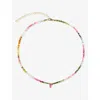 La Maison Couture Womens Multicoloured Amadeus Ines 18ct Yellow Gold Vermeil And Tourmaine Necklac In Multi